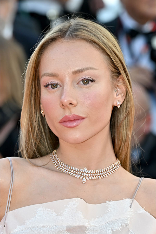 Ester Exposito wearing a Messika's necklace during the Cannes Film Festival 2024. Courtesy of Messika