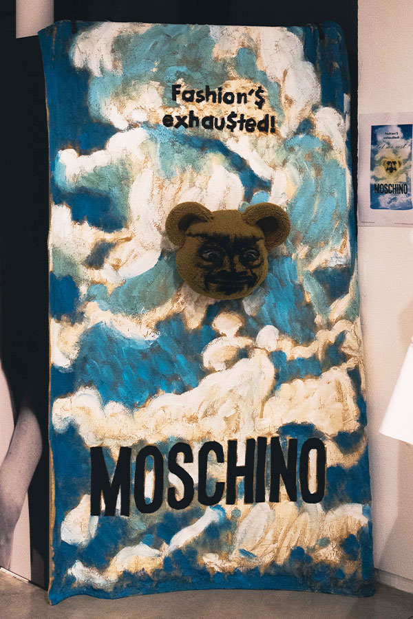 Artwork by Fashion Styling alumna Anja Jenny for the "Franco Moschino: Il Genio Visionario” exhibition at MyOwnGallery in Tortona’s Superstudio, Milan. Courtesy of Anja Jenny