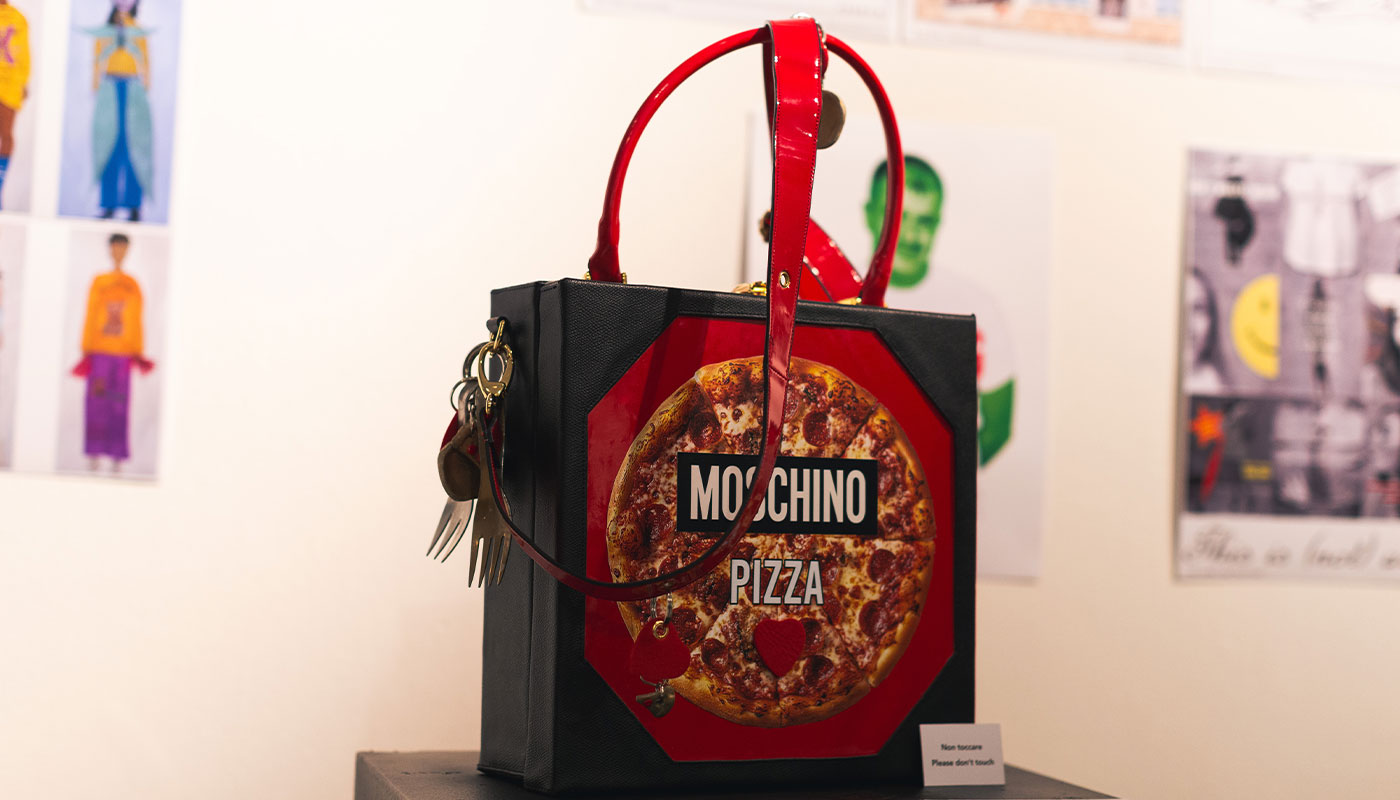 Bag by Contemporary Interior Design alumna Federica Ciotola for the Franco Moschino: Il Genio Visionario” exhibition at MyOwnGallery in Tortona’s Superstudio, Milan. Courtesy of Federica Ciotola