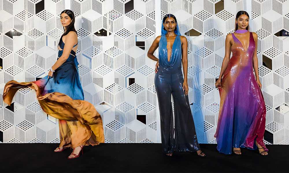 Halston's heritage served as the inspiration for the collection by Istituto Marangoni Mumbai student Krishangi Bohra