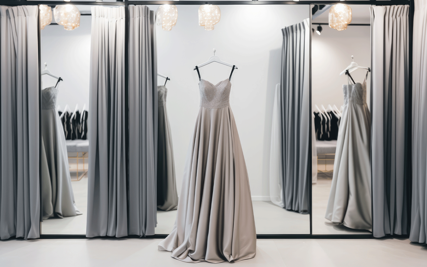 Zipping up a ceremony dress can be a challenge, especially if there are no shopping assistants around 